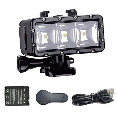Suptig Underwater Light, Waterproof Light, Dimmable Waterproof (45m) LED Video Light for GoPro 13,11,10,9,8,7,6,5,4,3, DJI Action, Insta 360 Action Cameras