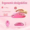 SOON GO Pink Mouse,Computer Mouse,with 1.5m Pink USB Cable - Compatible with Windows, Linux, Mac, Laptop, PC & Desktop - Ideal for Office, Home, Business, School, Kids & Women view 2