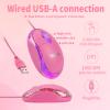 SOON GO Pink Mouse,Computer Mouse,with 1.5m Pink USB Cable - Compatible with Windows, Linux, Mac, Laptop, PC & Desktop - Ideal for Office, Home, Business, School, Kids & Women view 3