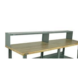 Stackbin 4-8ES Steel Raised Shelf for 96" Workbenches, Blue, 96" Length, 10" Width, 12" Height, Pair