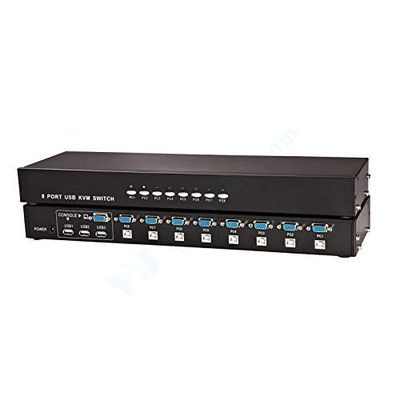 8 Port Manual USB KVM Switch Share Keyboard Mouse Monitor PC Selector Cable - axGear