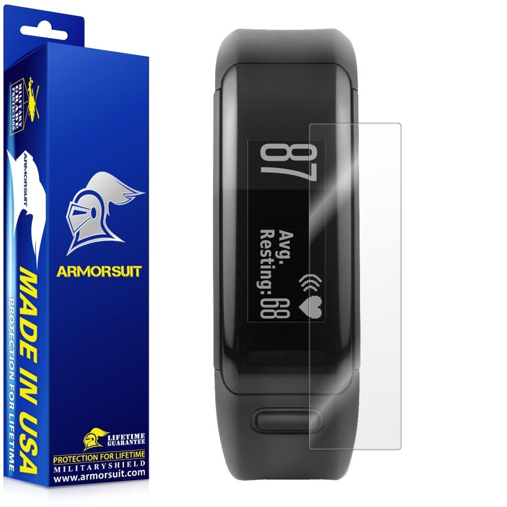 ArmorSuit Garmin vivosmart HR Screen Protector [2 Pack], MilitaryShield Anti-Bubble Screen Protector compatible with Garmin vivosmart HR -HD Clear Anti-Bubble