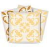 Authentic Tile Stickers by Mi Alma 24 PC Set Spanish Design Wall Tile Decal Perfect for Kitchen Backsplash or Bathroom Tiles Vinyl Art Easy to Install Peel and Stick (4x4 Inch, Cream Gold A46) view 4