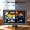 Eyoyo 8" Security Camera Monitor, 1024768 4:3 Mini LCD Screen CCTV Monitors Display with HDMI VGA BNC AV USB, Small Video Monitor for PC, NVR, Raspbery Pi, RV & Kitchen, Built-in Speakers view 3