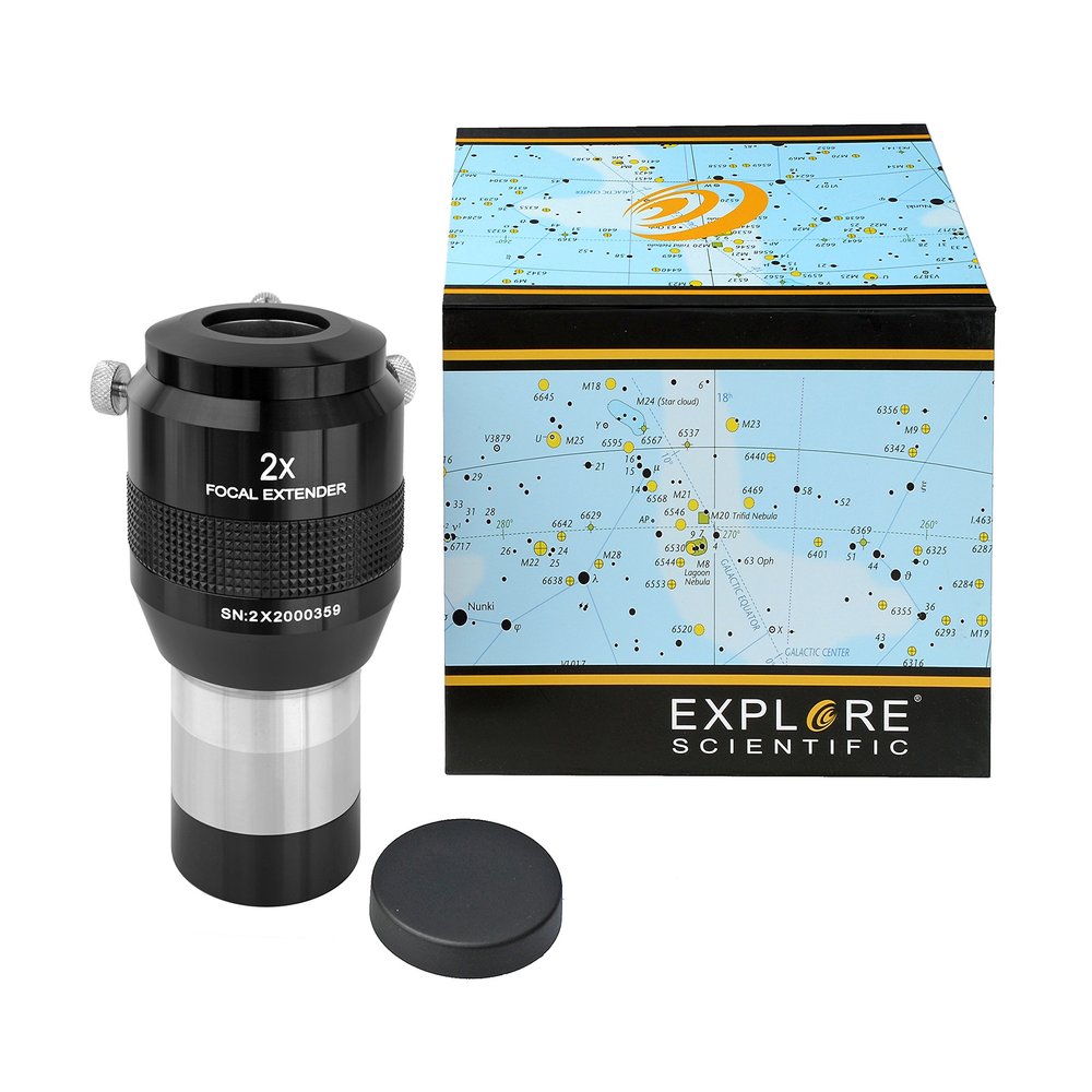 Explore Scientific Focal Extender Barlow Lens to Increase Focal Length for Telescopes