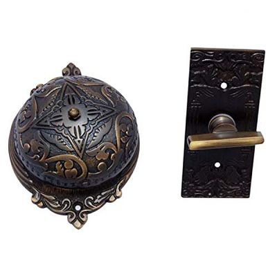 Adonai Hardware Belshazzar Brass Manual Old Fashion Door Bell - Antique Brass
