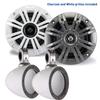 KICKER 4 Inch KM-Series Marine Speaker Bundle 41KM44CW with White Wake Tower Enclosure view 2
