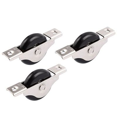 uxcell Doors Window 40mm Dia Wheel Single Nylon Sliding Roller Pulley 3pcs