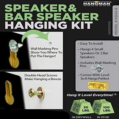 Hangman Products KSH4-B Keyhole Speaker Kit | 6 Pack Kit