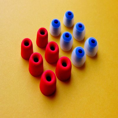 12pcs (RDMF-CLBL)- S/M/L Premium Memory Foam and Round Replacement Earbuds Eartips Set Compatible with Jaybird Bluebuds X Earphones Headphones