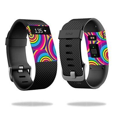 MightySkins Skin Compatible with Fitbit Charge HR Cover Skins Sticker Watch Groovy 60s