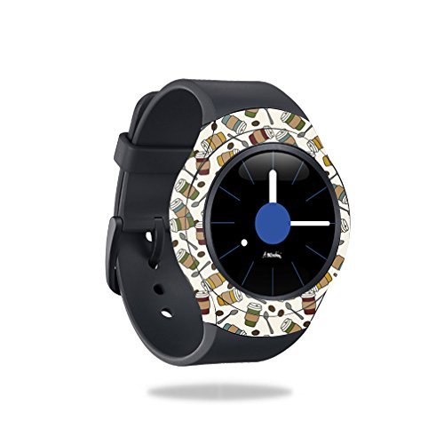 MightySkins Skin Compatible with Samsung Gear S2 3G Cover Skins Sticker Watch Coffee