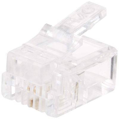 TARO'S CRJ11-10P2 RJ11/12 Modular Plug/Connector, 6 Poles, 2 Core (6P2C), 10 Pieces, Eco Simple Package