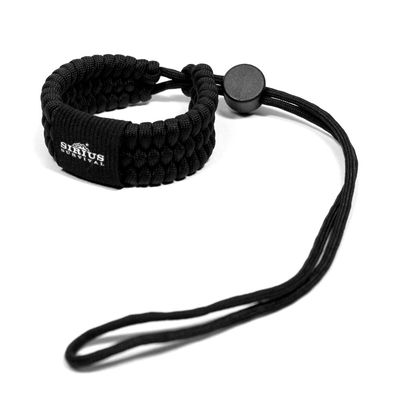 Sirius Survival Paracord Camera Wrist Strap Adjustable Size  550lb Paracord  4 Colors  Wrist Strap for Cameras, Binoculars & Other Hand Held Items (Black)