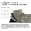 Aspect Peel and Stick Stone Overlay Kitchen Backsplash - Medley Slate (5.9" x 23.6" x 1/8" Panel - Approx. 1 sq ft) - Easy DIY Tile Backsplash view 4