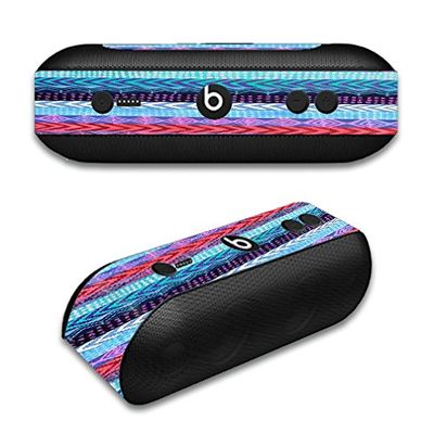 Skin Decal Vinyl Wrap for Beats by Dr. Dre Beats Pill Plus/Aztec Blue Tribal Chevron