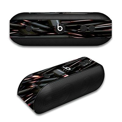 Skin Decal Vinyl Wrap for Beats by Dr. Dre Beats Pill Plus/Bullets Black