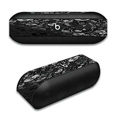 Skin Decal Vinyl Wrap for Beats by Dr. Dre Beats Pill Plus/Skulls Pattern Denim Look