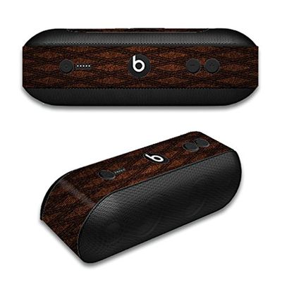 Skin Decal Vinyl Wrap for Beats by Dr. Dre Beats Pill Plus/Brown Background