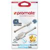 Promate Heavy Duty Mesh Braided Micro-USB Cable, Length 4.7 ft (1.2 m) linkMate-U2M Gold linkMate-U2M Gold view 3