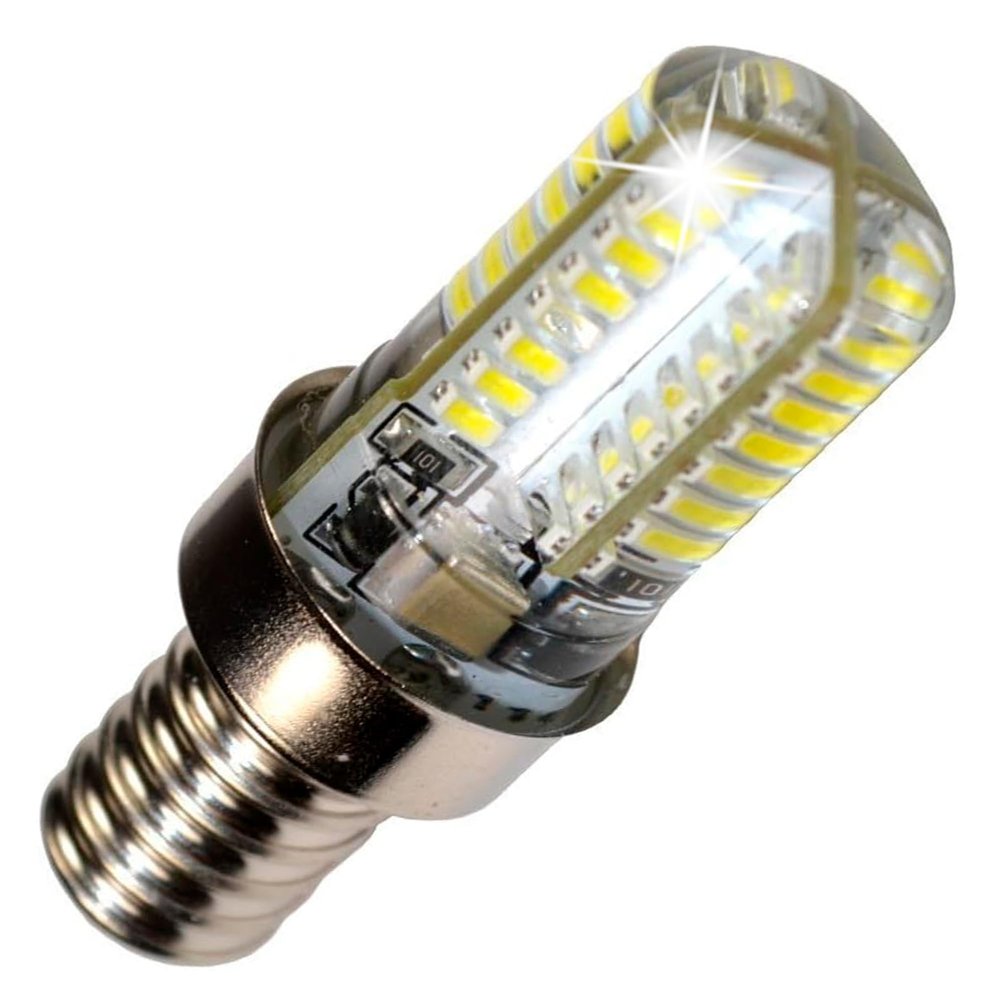 HQRP E12 Base 64 SMD3014 LED Bulb AC 110V Cool White for Microwave/Refrigerator/ice Maker/Fridge/Beverage Center Lights