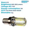 HQRP E12 Base 64 SMD3014 LED Bulb AC 110V Cool White for Microwave/Refrigerator/ice Maker/Fridge/Beverage Center Lights view 4