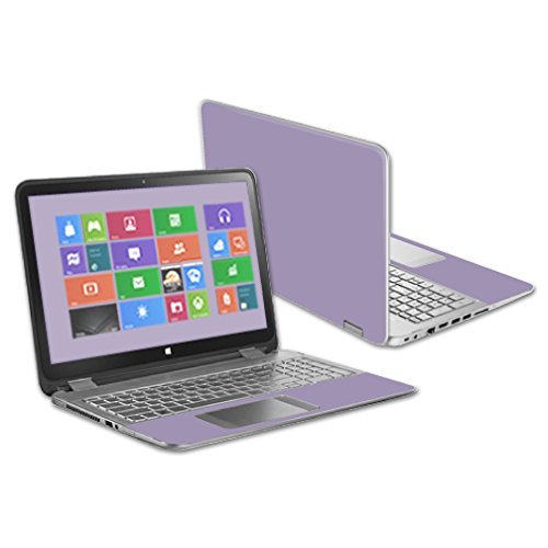 MightySkins Skin Compatible with HP Envy x360 15.6" - Solid Lavender | Protective, Durable, and Unique Vinyl Decal wrap Cover | Easy to Apply, Remove, and Change Styles | Made in The USA