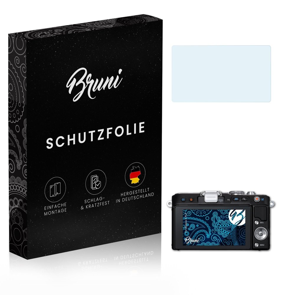 Bruni Screen Protector compatible with Olympus E-PL3 Protector Film, crystal clear Protective Film (2X)