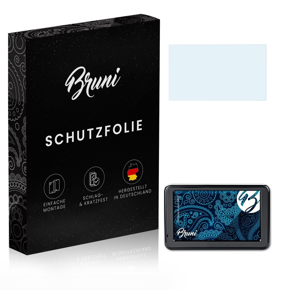 Bruni Screen Protector compatible with Garmin nvi 2445 Protector Film, crystal clear Protective Film (2X)