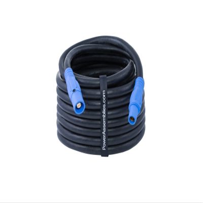 Power Assemblies 4/0 AWG Blue Type SC Entertainment & Stage Lighting Cable Rated for 400 Amps, Male/Female Series 16 Camlocks, 75 Foot Cord