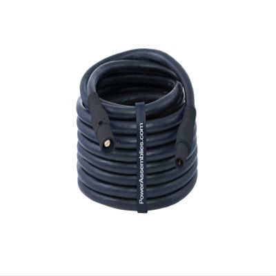 Power Assemblies 4/0 AWG Black Type SC Entertainment & Stage Lighting Cable Rated for 400 Amps, Male/Female Series 16 Camlocks, 75 Foot Cord