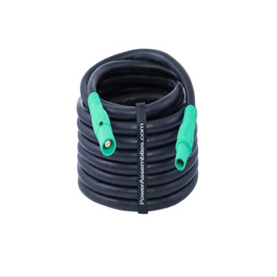 Power Assemblies 4/0 AWG Green Type SC Entertainment & Stage Lighting Cable Rated for 400 Amps, Male/Female Series 16 Camlocks, 75 Foot Cord