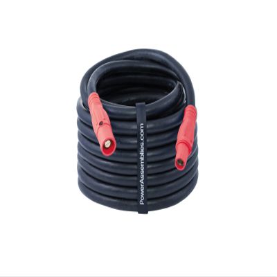 Power Assemblies 4/0 AWG Red Type SC Entertainment & Stage Lighting Cable Rated for 400 Amps, Male/Female Series 16 Camlocks, 75 Foot Cord