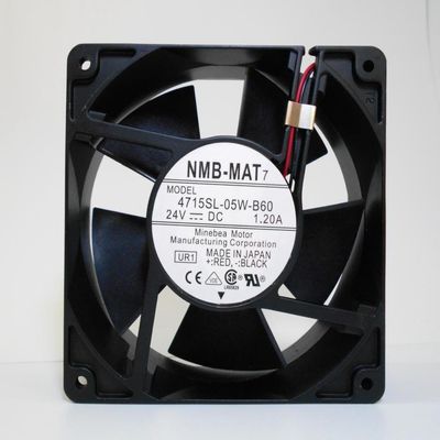 NMB 4715SL-05W-B60 (-UR1) 24V 1.2A 28.8W 2wire 119X119X38MM Cooling Fan