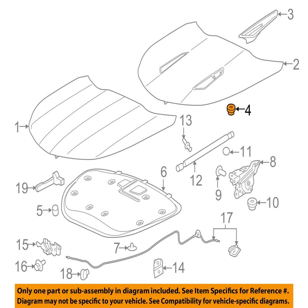 General Motors Chevrolet GM OEM 16-18 Camaro Hood-Scoop Nut 11611006