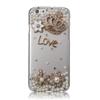 STENES Bling Phone Case Compatible with iPod Touch (5th Generation) Case, Luxurious Crystal 3D Handmade Sparkle Diamond Rhinestone Clear Cover - Crown Flowers Love/Gold view 1