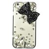 STENES Bling Phone Case Compatible with iPod Touch (6th Generation) Case - Luxurious Crystal 3D Handmade Sparkle Diamond Rhinestone Clear Cover - Big Bowknot Rhinestone/Black view 1