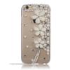STENES Bling Phone Case Compatible with iPod Touch (5th Generation) Case, Luxurious Crystal 3D Handmade Sparkle Diamond Rhinestone Clear Cover - Flowers Tassel/White view 1