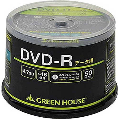Greenhouse GH-DVDRDA50 Data DVD-R 50-Disc Spindle for Large Capacity Data Recording DVD-R Media