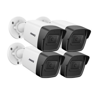 ANNKE 3K PoE Bullet Security Cameras, 4pack Surveillance IP Cameras with Mic, 2.8mm Lens, Human&Vehicle Detection, IP67 Weatherproof, Color Night Vision