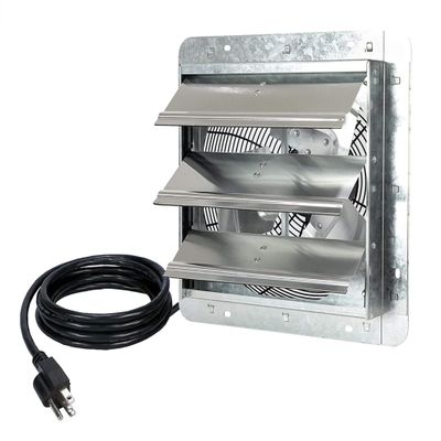 iLiving 12-Inch Wall Mounted Exhaust Fan with Variable Speed, 960 CFM, 1400 SQF Coverage Area, Silver