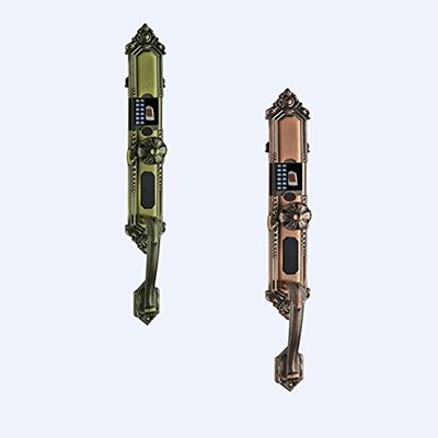 Rhegeneshop Fingerprint Digital Finger Print Door Lock Fit for Left Push Open Iron Door Lock Bronze Color