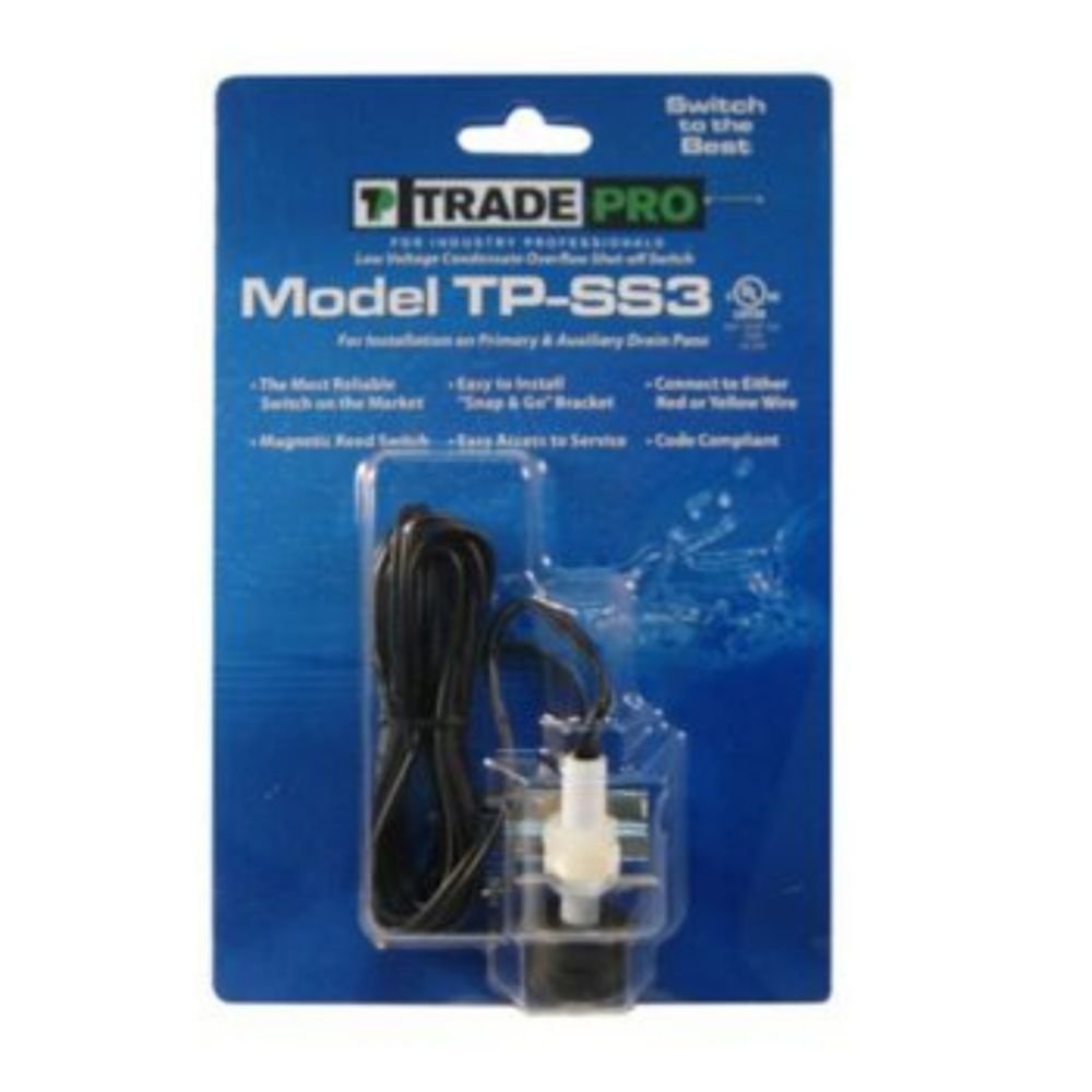 TRADEPRO 97641 - Safe-T-Switch SS3 Primary and Secondary Drain outlet, Condensate shutoff switch