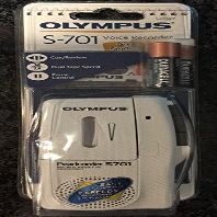 Olympus S-701 Pearlcorder Microcassette Voice Recorder w/ Tape (141387)WHITE NEW