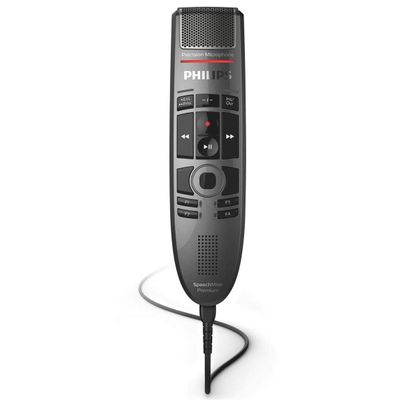Philips SpeechMike Premium Touch Dictation USB Microphone with Integrated Barcode Scanner, Push-Button