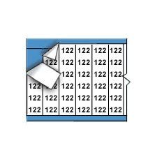 Brady WM-122-PK, 111801 Solid Numbers Wire Marker Card, (10 Packs of 25 pcs)