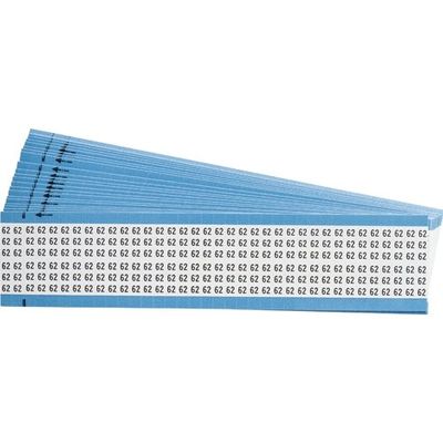 Brady WM-62-PK, 112254 Solid Numbers Wire Marker Card, (10 Packs of 25 pcs)