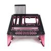 PrimoChill's Praxis Wetbench Powdercoated Steel Modular Open Air Computer Test Bench for Watercooling or Air Cooled Components - Black w/Solid Light Pink Accents view 2