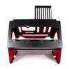 PrimoChill's Praxis Wetbench Powdercoated Steel Modular Open Air Computer Test Bench for Watercooling or Air Cooled Components - Black w/UV Red/Pink Accents view 3