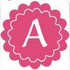 Monogram Letter A Pink Floral Vinyl Decal Sticker Skin by Debbie's Designs for iPad view 1